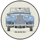 MG TD II 1951-53 (round rear lights) Coaster 6